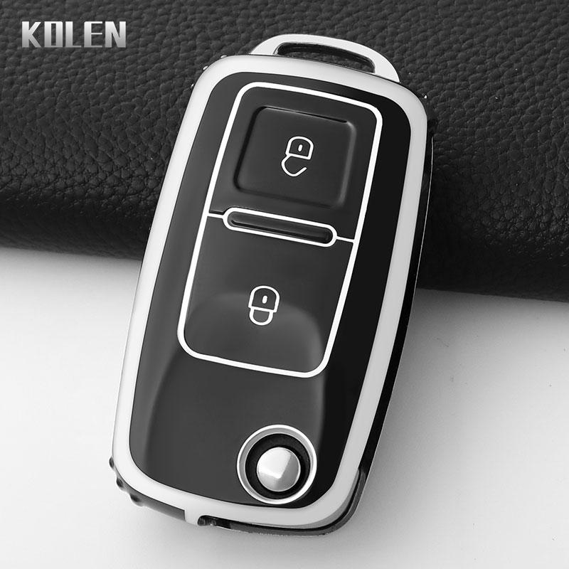 Tpu Car Key Case Cover For Vw Volkswagen Polo Tiguan Passat B5 B6 B7 Golf 4 5 6 Mk6 Jetta Lavida Skoda Octavia Seat Leon Altea