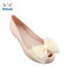 Summer Shoes Shoes Women'S Shoes Bow Flat Bottom Shallow Mouth Fish Mouth Mesh Jelly Single Shoes Sandals