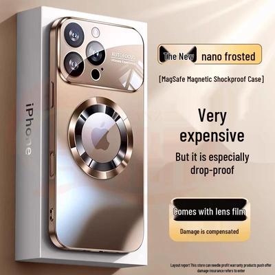 iPhone 16 Pro Grote Magnetische Frosted Venster Hoes voor Apple 11/17 Air