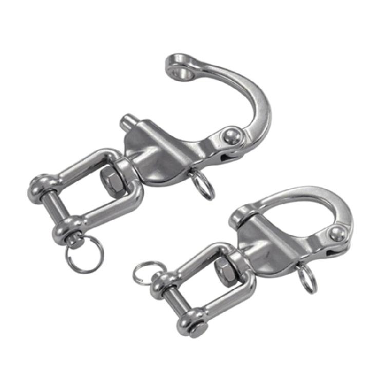 Multipurpose 316 Stainless Steel Strong Spring Shackle Suitable for Marine Boats & Outdoor Adventures Secure Attachment