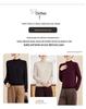 Elegant Knit Sweater for Middle-Aged Women - Autumn/Winter Solid Color Base Layer