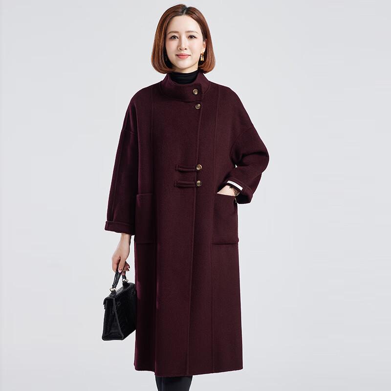 Fengmao Women's 100% Wool Loose-Fit Winter Coat