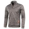 Herren Sweatshirts Halbreißverschluss Pullover für Männer Sweatshir Herbst Winter Einfarbig Rollkragenpullover Yasheng