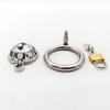 FHTF Short Small Metal Men's Chastity Device Cock Bondage Cage Penis Lock for Boy Over 18