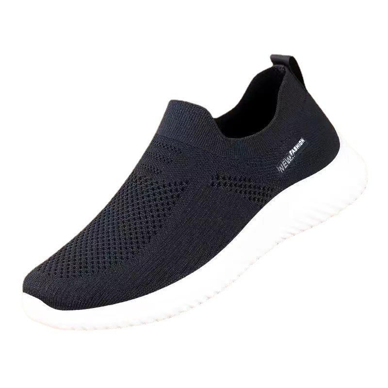 Herrenschuhe Atmungsaktiv Neue Freizeitschuhe zum Laufen Sommer Mesh Freizeitschuhe Übergröße Leichtgewicht Flyknit Herrenschuhe