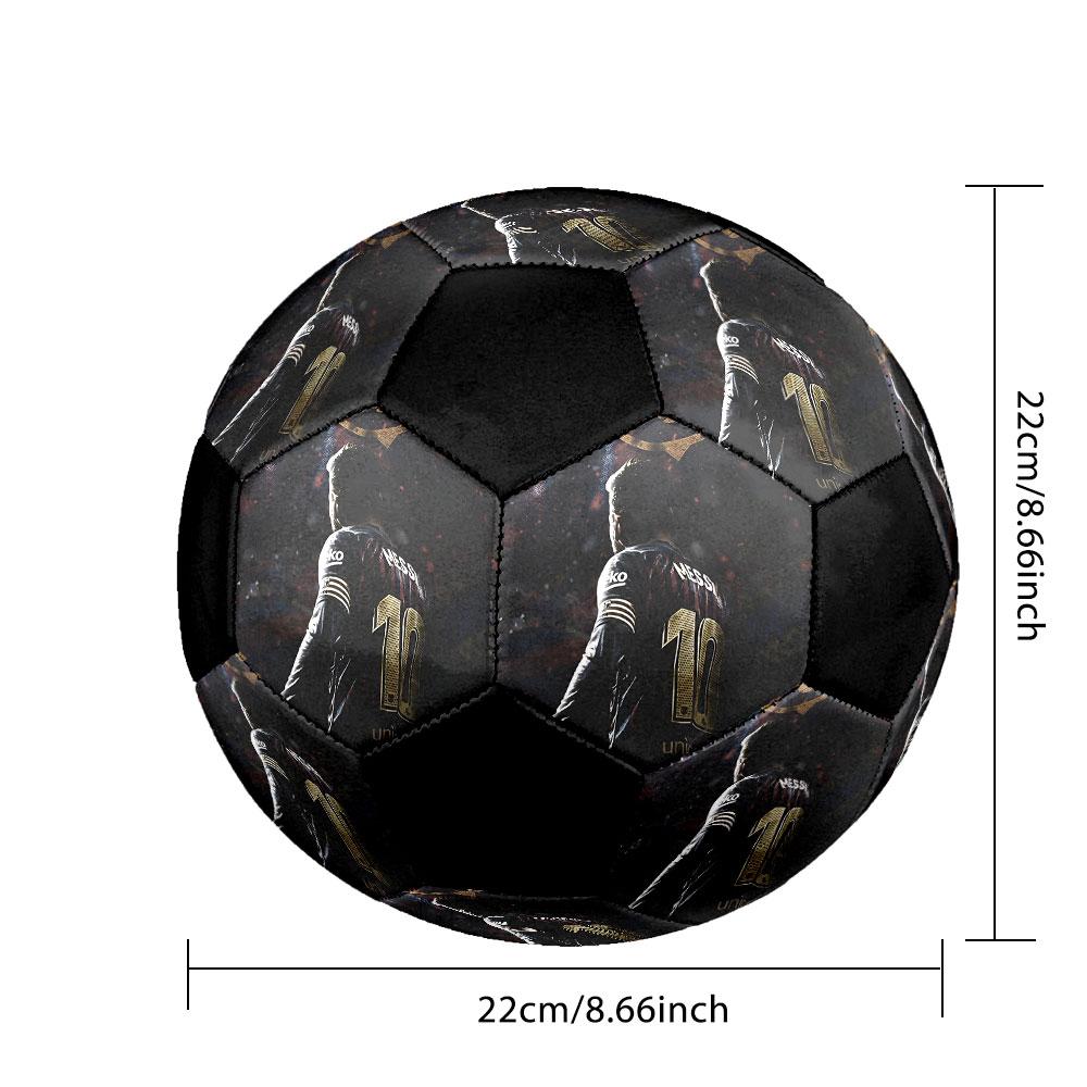 Messi Soccer Ball Size 5 Colorful Machine Stitched PVC Competition Ready Durable High-Bounce