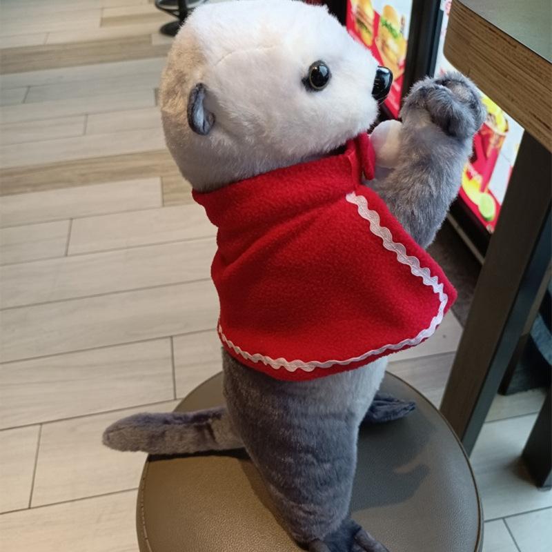 Cute Bells Blessing Animals Raccoon Otter Doll Plush Toy Cloak Kangaroo Doll Children's Ragdoll