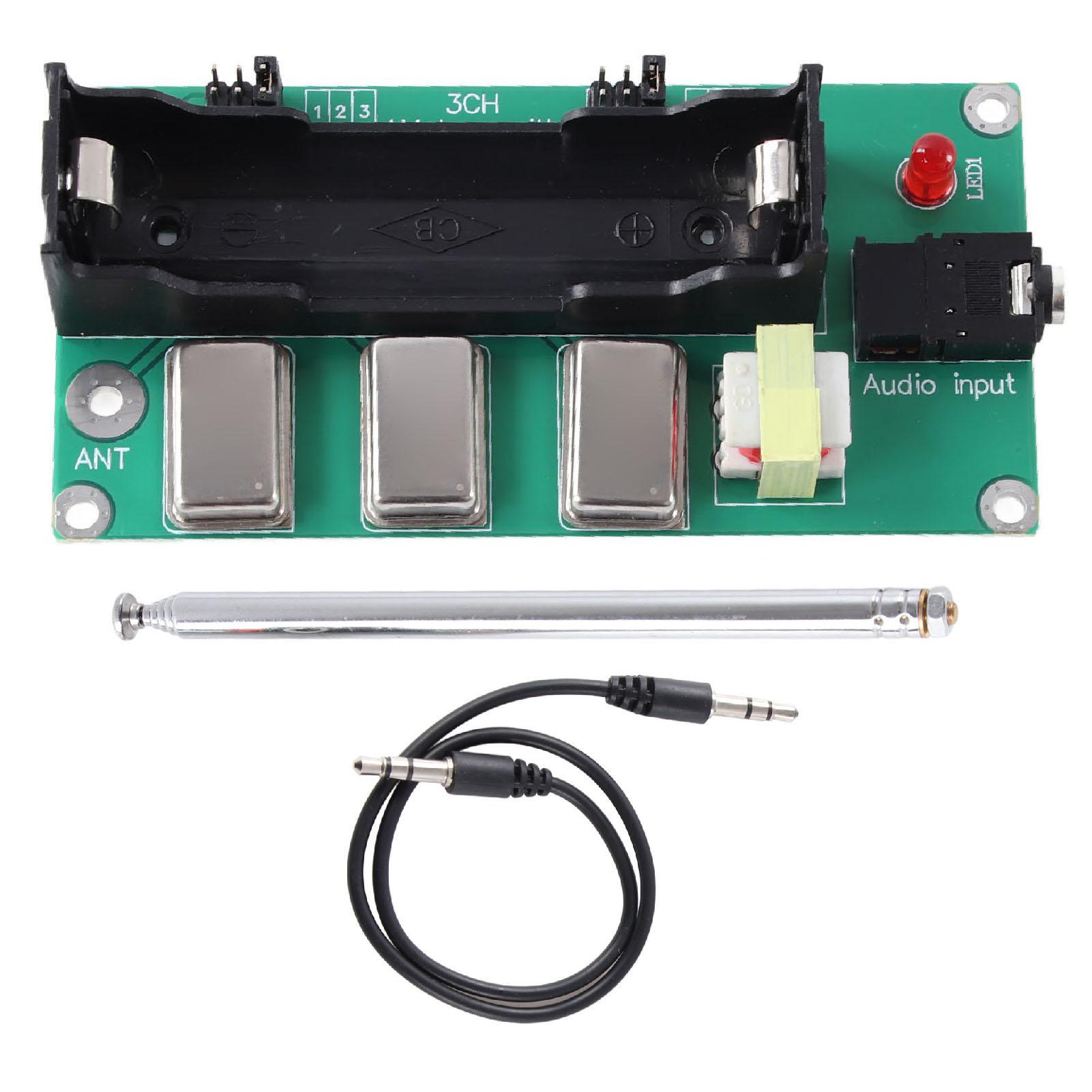 

3 Channel AM Transmitter 1MHZ 3MHZ 5MHZ Amplitude Modulation Transmitter with Antenna and Audio