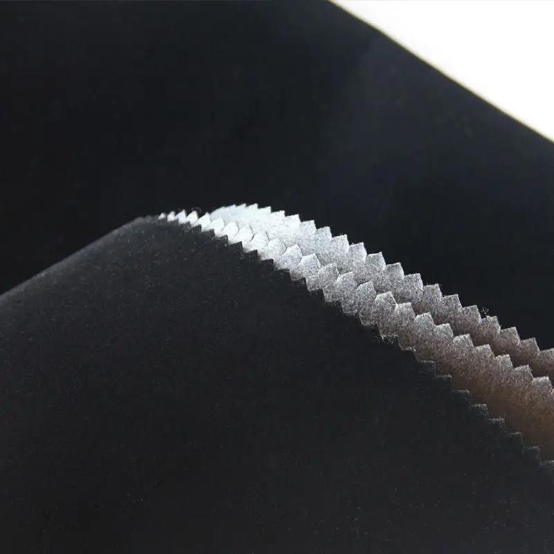 5M Black Color Self Adhesive Flocking Velvet Fabric for DIYJewelry Drawers Flock Decal Velvet Fabric 12cm Width