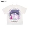 Herren Streetwear T-Shirt Dämon Engel Grafik Streetwear Baumwolle Vintage Sommer Kurzarm Oberteile T-Shirts Koreanische Übergroße Kleidung