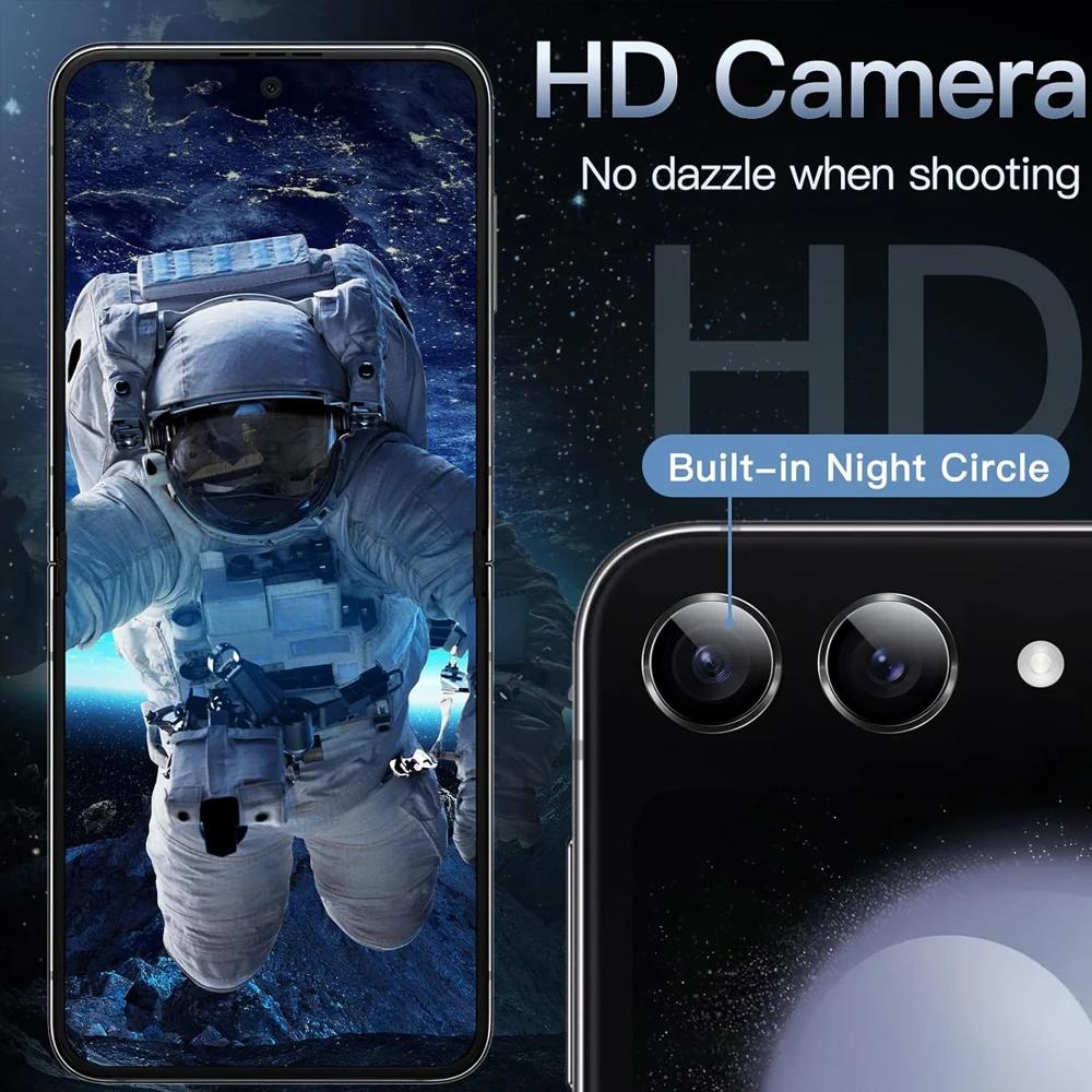 Metal Ring Camera Lens Protective Cover Flim For Samsung Galaxy Z Fold 7 6 5 4 Anti-scratch HD Definition Glass Lens Protect Cap