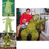 The Grinch Green Haired Monster Jumpsuit High-quality Cosplay Costume For All Ages