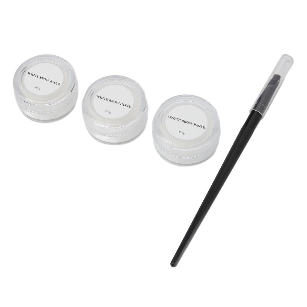 3PCS Eyebrow Mapping Paste Kit with Brush Washable Clear Lines Microblading Brow Paste 30g