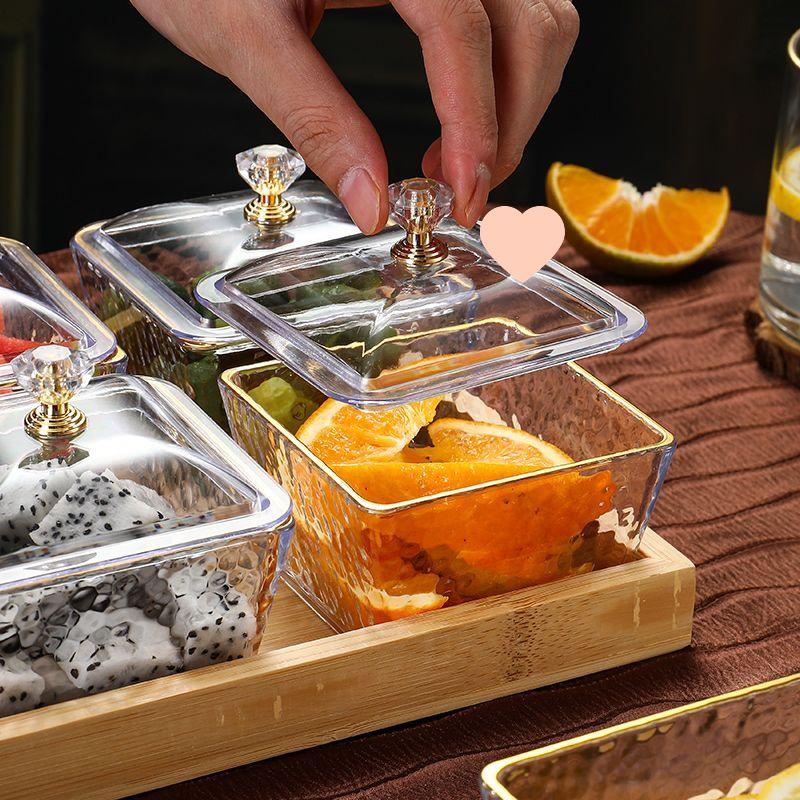 Acrylic Divided Fruit & Snack Plate Set for Restaurants