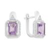 Silberohrringe mit natürlichem Amethyst (2189213)