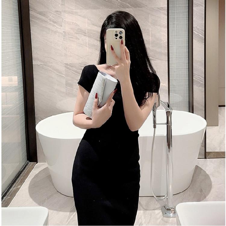 Pleated Evening Bag Wedding Gift Clutch Detachable Chain Shoulder Bags Handbag