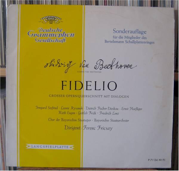 LP Record FERENC FRICSAY - Fidelio P71134 Deutsche Grammo 1961 Germany Classical Used
