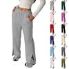Women's Fashion Casual Wide Leg Sweatpants with Split Hem for Everyday Wear