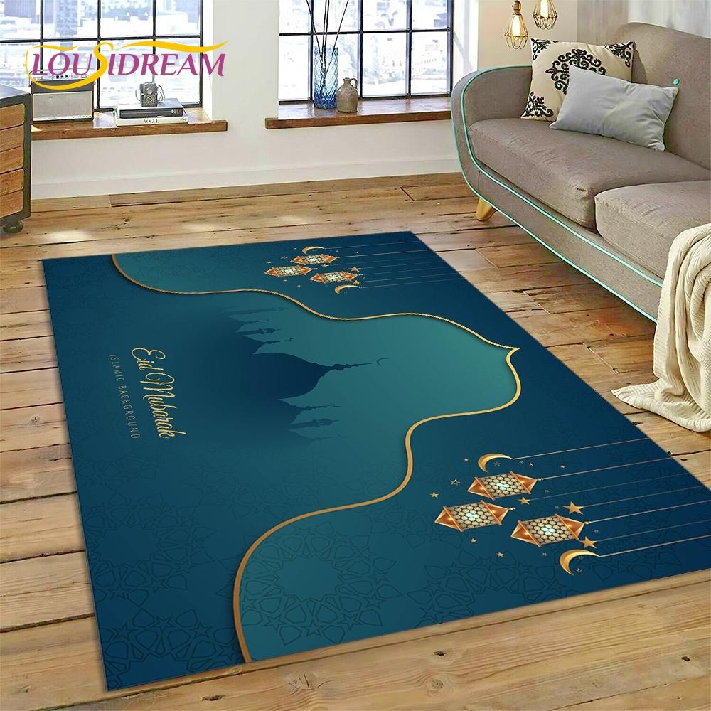 Muslim Islam Prayer Kneeling Poly Mats Mandala Rug Carpet for Living Room Bedroom Home Decor,Non-slip Decoration for Sofa Gift