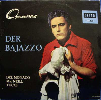 LP Record RUGGIERO LEONCAVALLO , MARIO DEL MO - Der Bajazzo (Arien Und Szenen) SXL20516B Decca Germany Classical Used