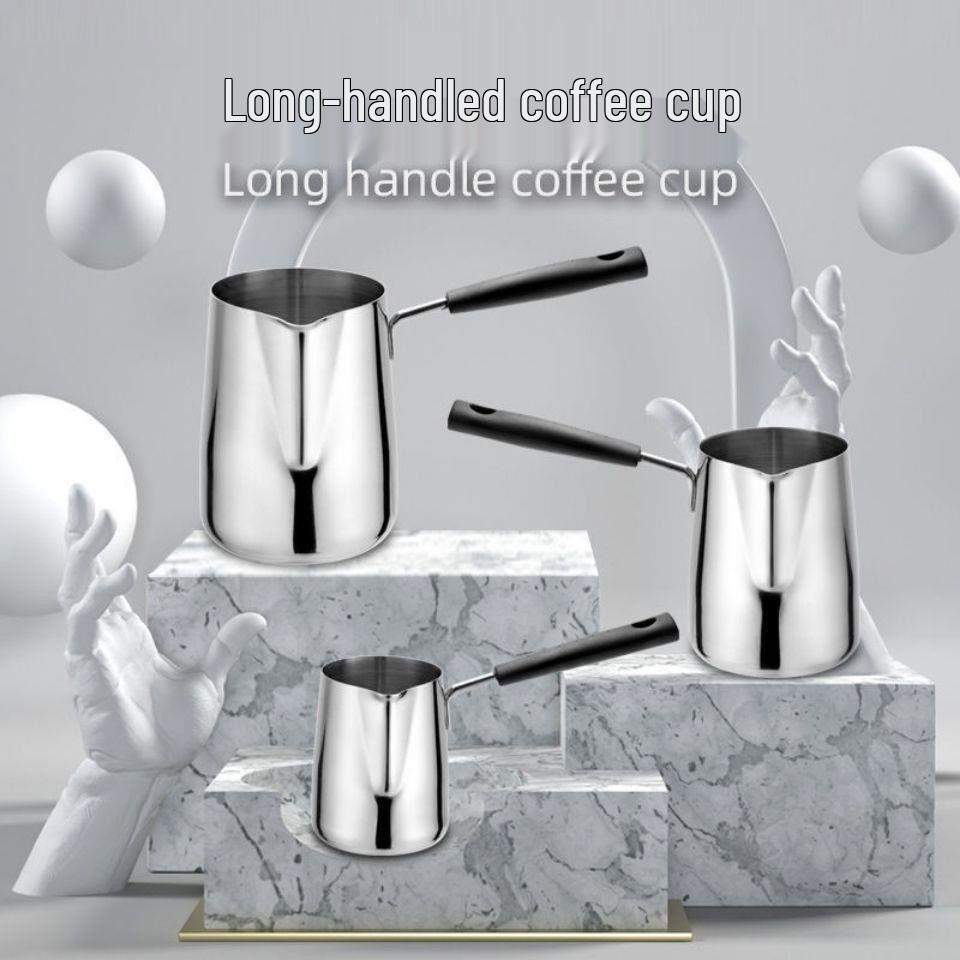 Stainless Steel Latte Art Pitcher - Pointed Spout Milk Frothing Cup for Coffee or Tea