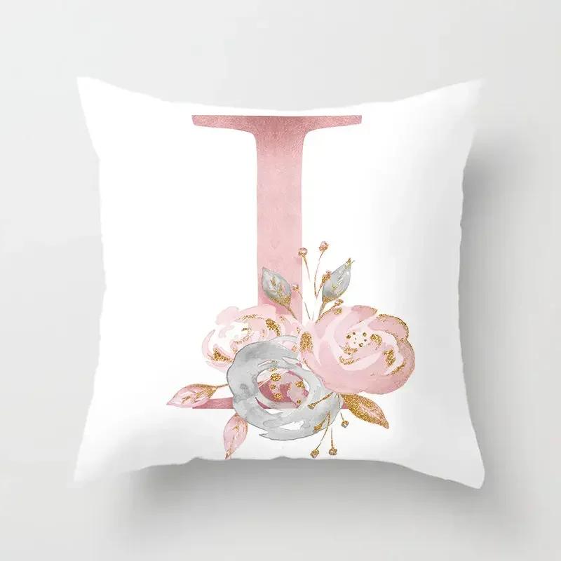 Pillow Cover Decorative Pink Letter Printed Cushion Covers 45*45 Pillowcase Sofa Cushions Polyester Cuscini Decorativi