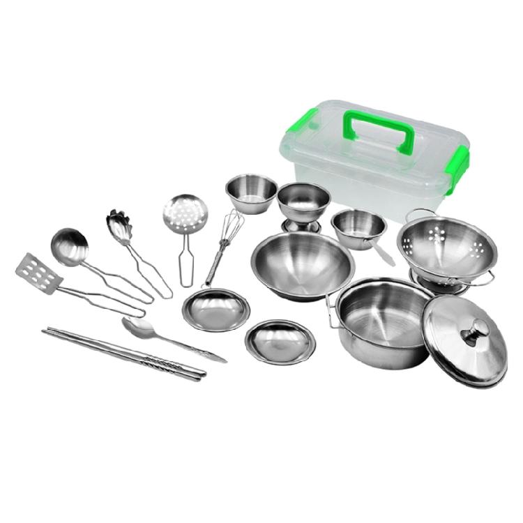 

Kids Pretend Play Kitchen Toys Accessories Set Pots and Pans Sets Cooking Utensils Kits for Kids Girls Boys Toddlers 1