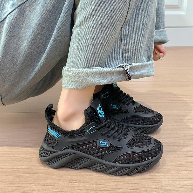Mesh Sneakers Hollow Breathable Thick-soled Big Mesh Shoes