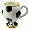 Einzigartige 3D-Fußballharz-Tasse mit hochwertigem Edelstahl-Innenleben für Heiß- und Kaltgetränke, Kaffee-Trinkbecher