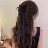 Half-updo, Double-braided, Ribbon Clip, Long Ribbon Hairpin