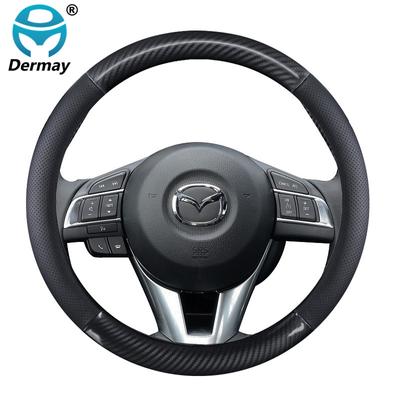 Leder-Lenkradbezug für Mazda 2 Demio/Axela/Mazda 3 Atenza/Mazda 6 CX-3 CX-4 CX-5 CX-8 CX-9 Wagon BT-50 Premacy 5