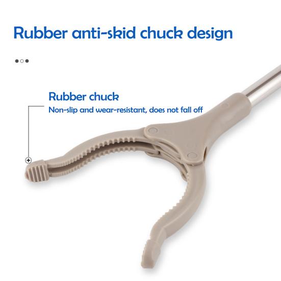 Trash Folder with Push Handle Design Foldable Portable Garbage Clip with Rubber Anti-Slip Chuck Storage Trash Clip