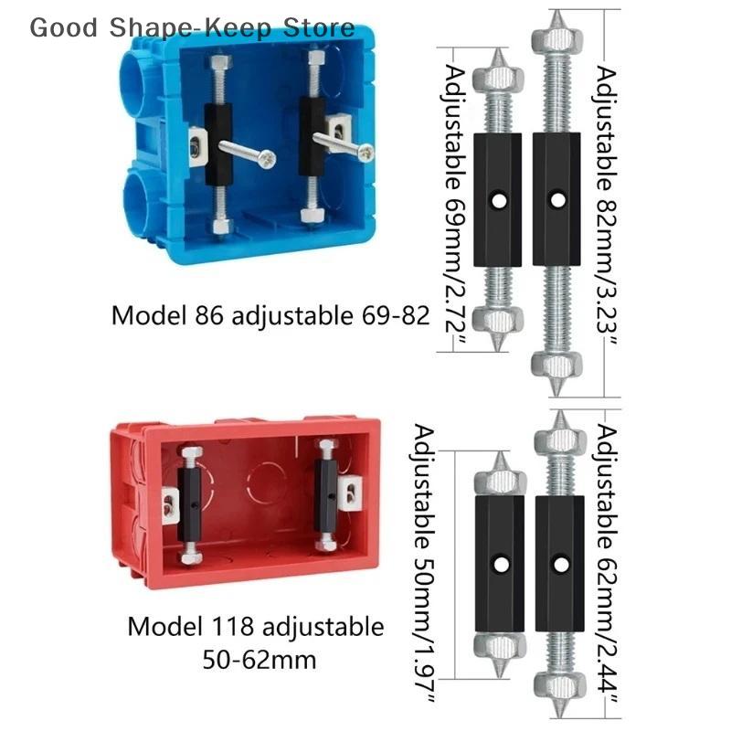 10pcs Wall Switch Socket Repair Kit Adjustable Cassette Screws Support Rod with Wrench for 86/118 Type Electrical Accessories