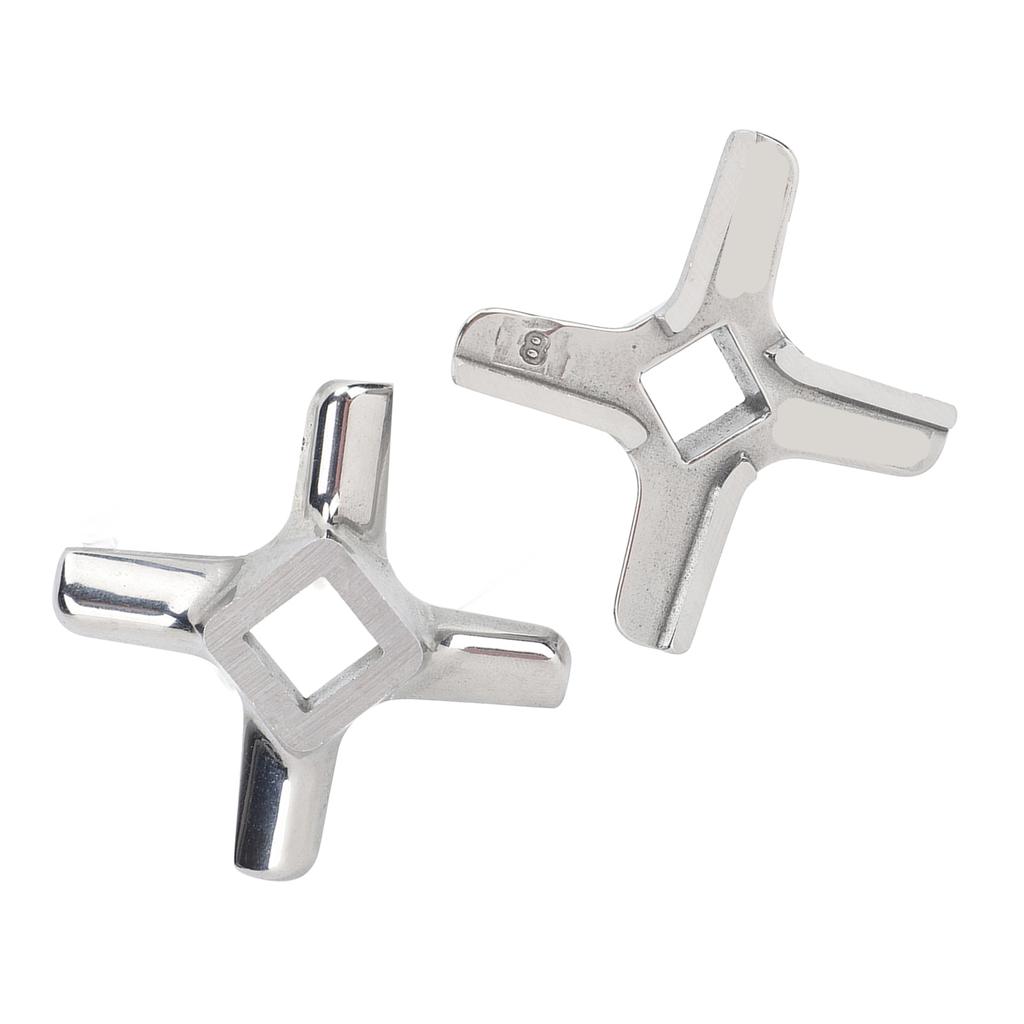 2 PIEZAS Cuchilla de Picadora de Carne Cuchillo Cortador Acero Inoxidable Fácil Reemplazo Picadora de Carne Versátil