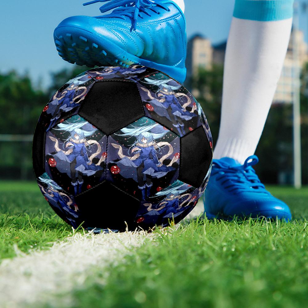 Soccer Ball Colorful Machine Stitched PVC Size 5 Team Training Competition Ready Durable High-Bounce Cool Sports Gift