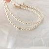 Simple Ultra-fine Natural Freshwater Millet Pearl Bracelet for Women, Ultra-fine Mini Pearl Stackable Bracelet