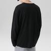 T-shirt da uomo morbida traspirante vestibilità comoda pullover maglietta girocollo manica lunga tinta unita per casa palestra abbigliamento da strada top