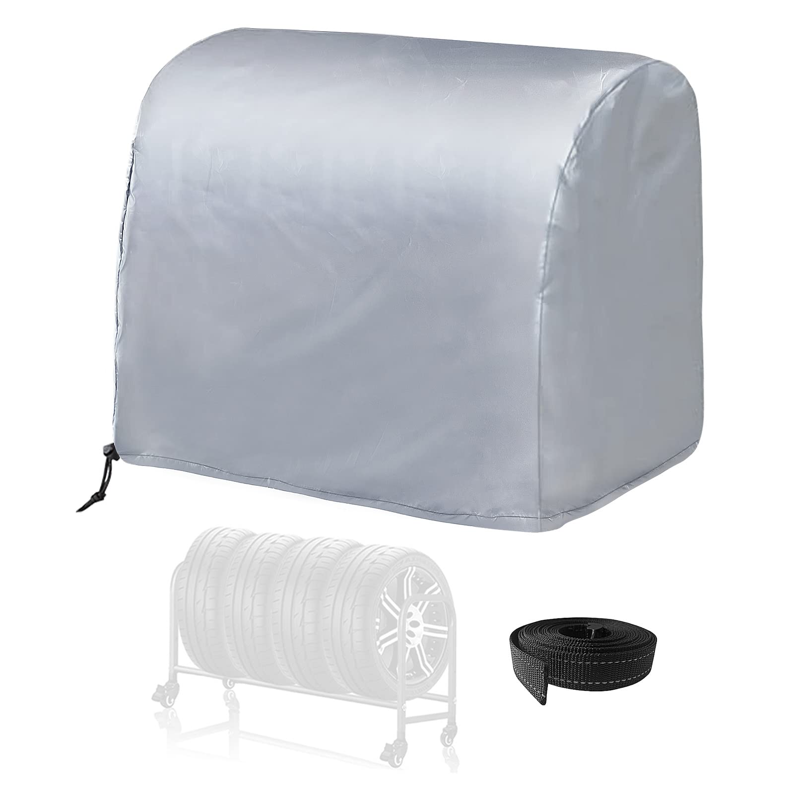 

ZATOOTO LTZ11-S Чехол для стеллажа для шин, Уличный, Широкое хранение, 420D, Горизонтальный, Толстый, Водонепроницаемый, Для внедорожников, 100*75*80cm серебряный