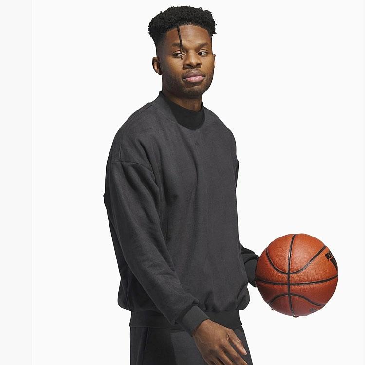 adidas Basketball Unisex Carbon Sueded Crew Sweatshirt IN7696