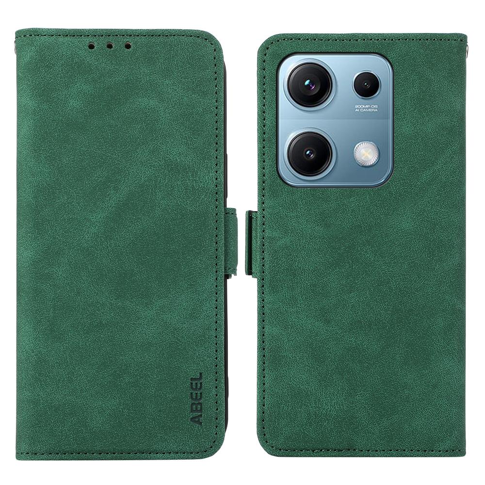 ABEEL Für Xiaomi Redmi Note 14S 4G Hülle PU-Leder Folio Ständer Ansicht RFID-Blockierung Handyhülle