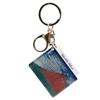 [ONLYOU] Stylish and Cute Keychain, Key Ring Charm, Ornament, Bag Charm, Simple Acrylic Mirror, Painting, Masterpiece, Illustration, Mt. Fuji,
