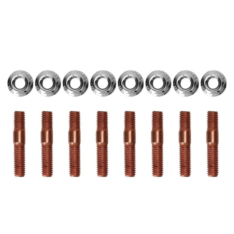 M8 1.25 Threaded Turbo Studs Kit Exhaust Manifold Hardware Kit Wear Resistant  Proof Metal Alloy for Car