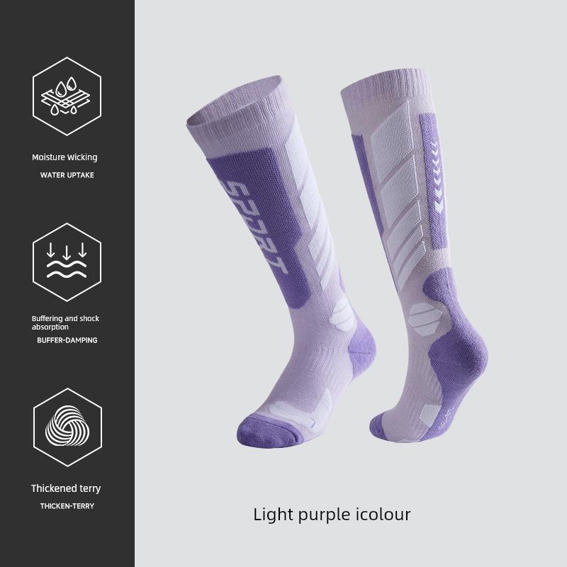 Ski Socks for Men, Outdoor Sports, Running, Mountaineering, Non-Slip, Wear-Resistant, Four-Season Thin Thermal Socks, Women's Single-Board