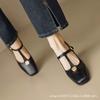 2026 Spring New Flower Mary Jane Small Leather Shoes Women's Shallow Mouth Shoes Retro British Style High Heels