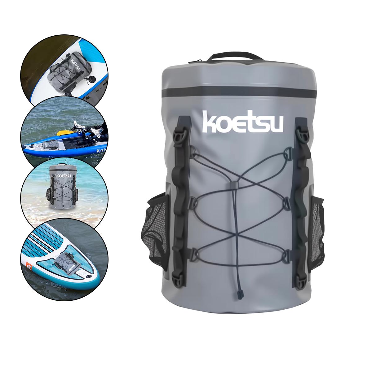 

Portable Paddle Board Deck Bag Waterproof Storage Bag Dry Sack for SUP Surfboard Stand-Up Paddleboard and Kayaking Accessories сірий колір