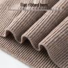 Hongdou Men's 100% Wool Half-High Collar Pullover Sweater