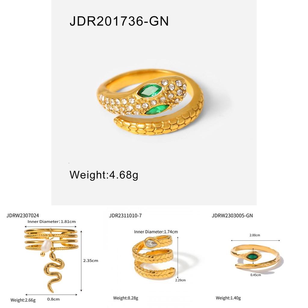 Premium Quality Geometric Snake Ring In Durable Stainless Steel For Fashion Forward Women