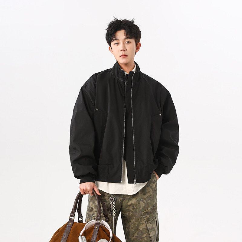2026 Spring American High Street Loose Fit Men's Bomber Jacket – Versatile Casual Outerwear