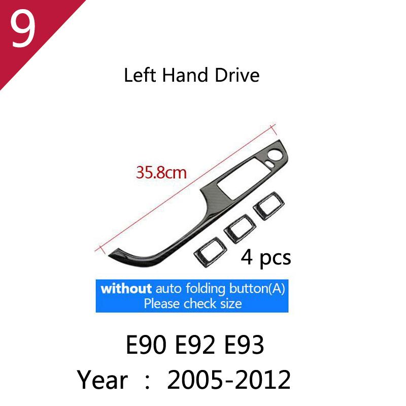 Carbon Fiber Gear Shift Panel Trim Sticker for BMW 3 Series E90 E92 E93 2005-2012 Car Inner Center Control Decorative Accessory