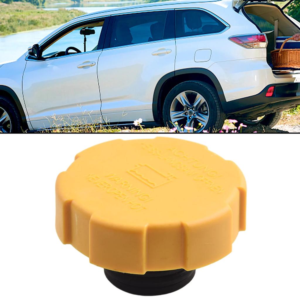 1PC Radiator Coolant Expansion Tank Cap For Opel For SAAB 9-3 9202799 1304677 Plastic Yellow High Quality Car Accessories
